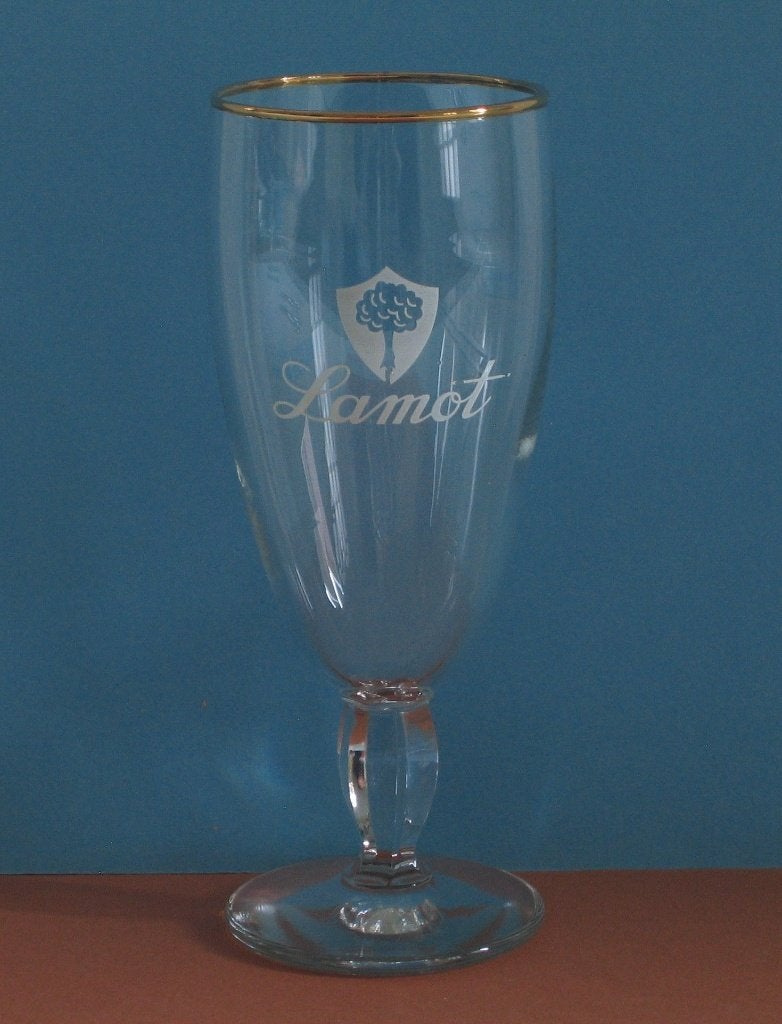 BIERGLAS LAMOT 47, Verzamelen, Biermerken, Ophalen, Gebruikt, Glas of Glazen, Overige merken