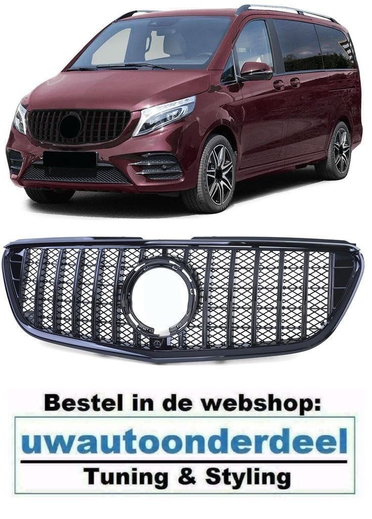 Grill Panamericana AMG Glans Zwart Voor MB V Klasse Vito W44, Envoi