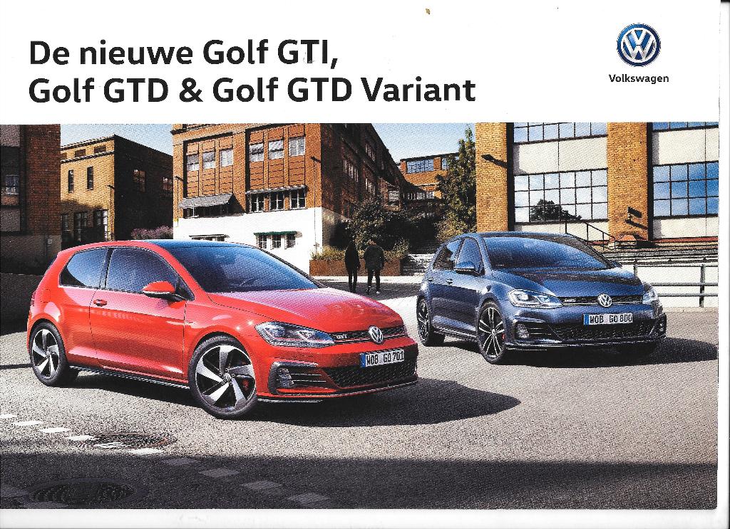 VOLKSWAGEN GOLF GTI / GTD, Livres, Autos | Brochures & Magazines, Enlèvement ou Envoi, Comme neuf, Volkswagen