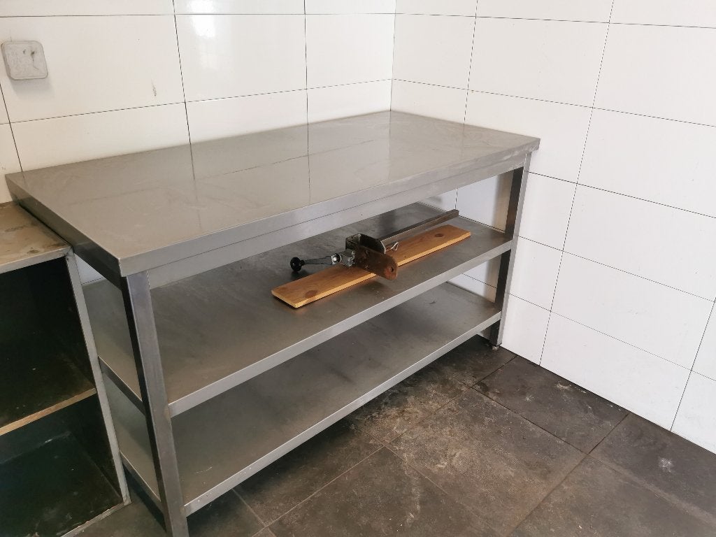 table en inox trois étages, Enlèvement, Utilisé, Mobilier en inox