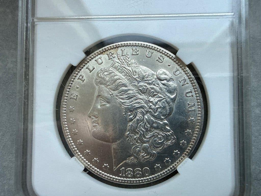 Morgan dollar 1880, Verzenden, Zilver