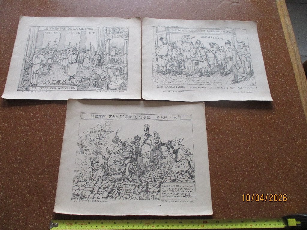 WO1: Anti-Duitse spotprenten., Ophalen of Verzenden
