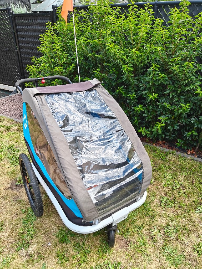 Fietskar - bike trailer Hamax Traveller 2-seats, Ophalen, Gebruikt, Opvouwbaar, 20 tot 40 kg