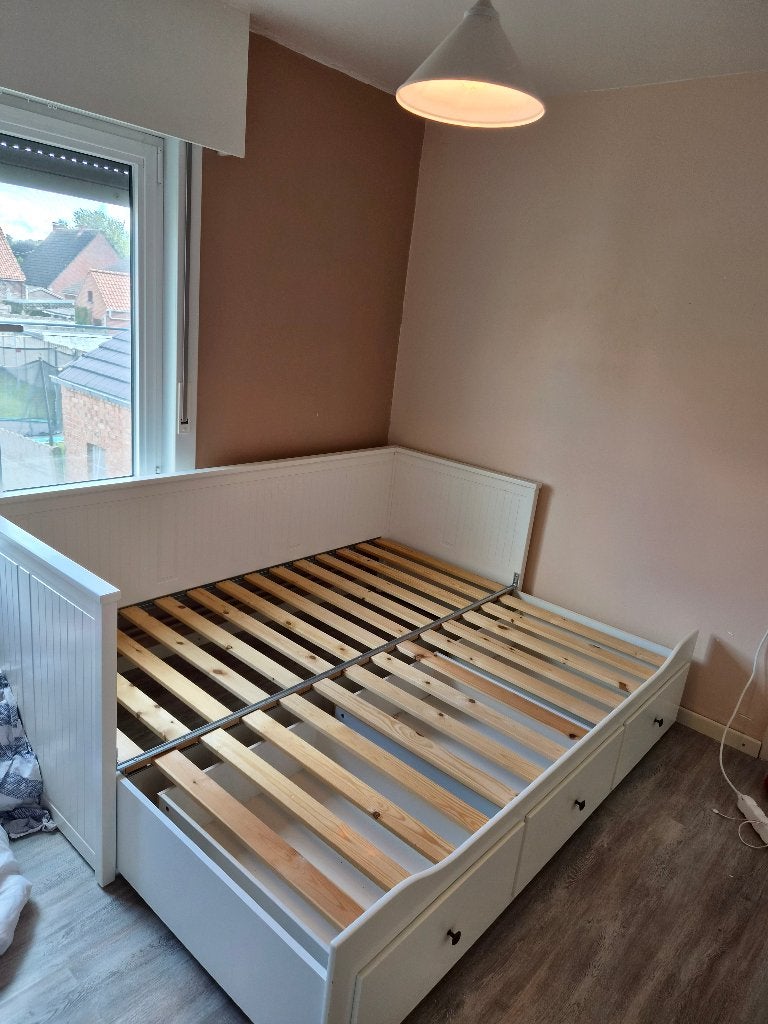 Bedbank ikea Hemnes, Enlèvement, Utilisé, 200 cm, Blanc