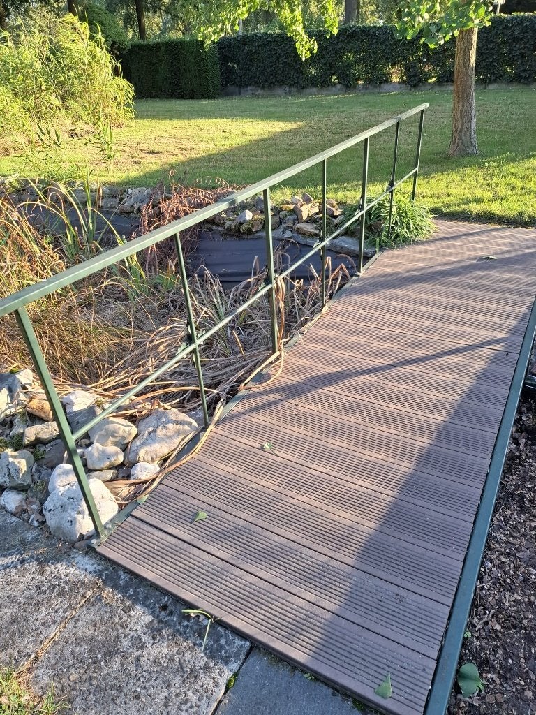 Zeer degelijk onderhoudsarm bruggetje, Jardin & Terrasse, Accessoires pour étangs, Enlèvement, Comme neuf, Autres types
