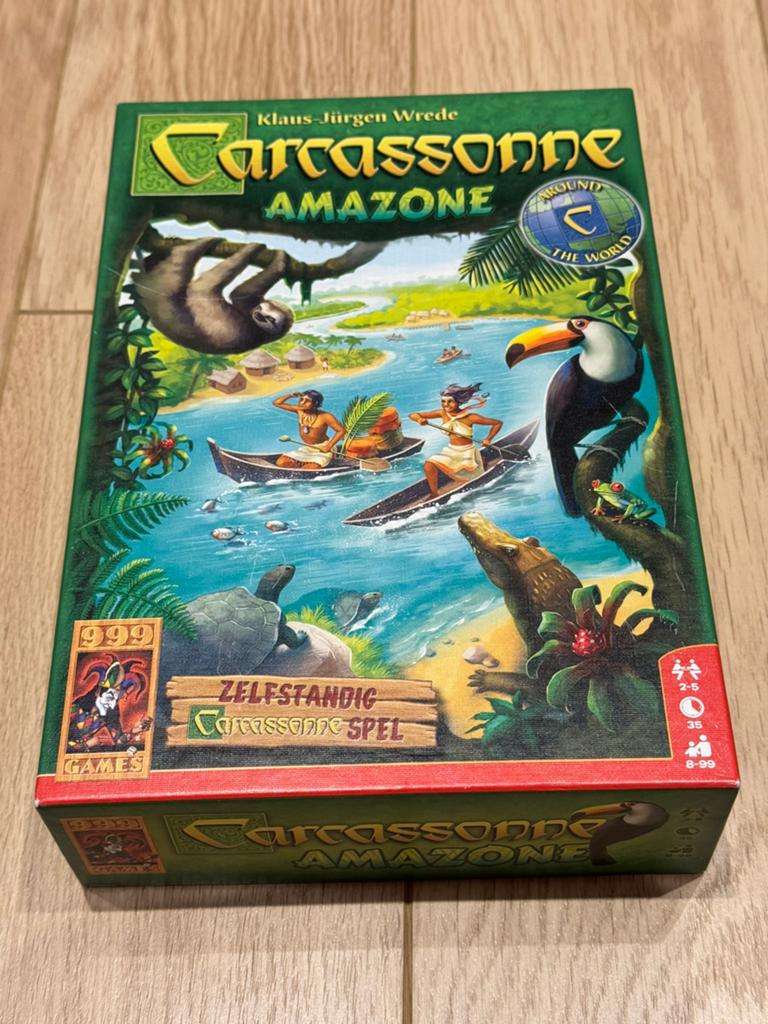 Carcassonne Amazone, Hobby en Vrije tijd, Gezelschapsspellen | Bordspellen, Vijf spelers of meer, Ophalen of Verzenden, Zo goed als nieuw