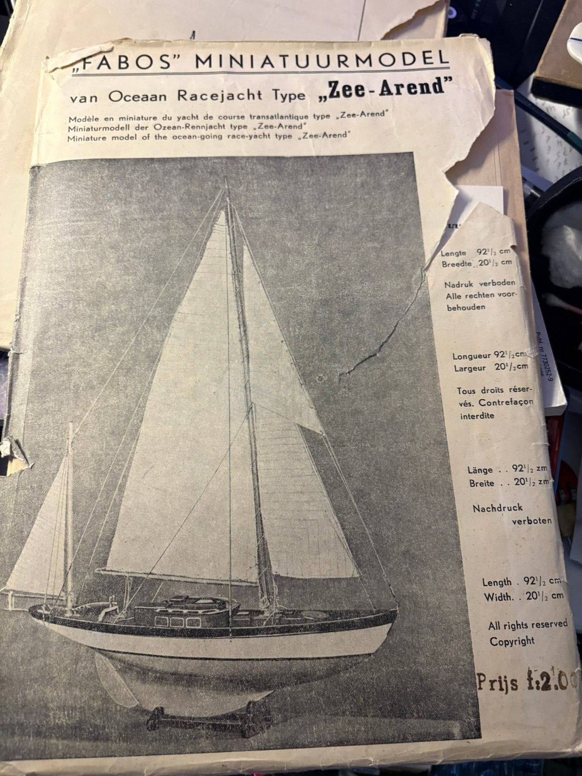 Bouwplan om zeilboot te maken, Hobby en Vrije tijd, Ophalen of Verzenden, Zo goed als nieuw