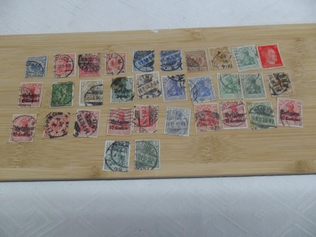 Vintage 32 timbres oblitérés Deutsches Reich, Enlèvement ou Envoi, Empire allemand, Affranchi