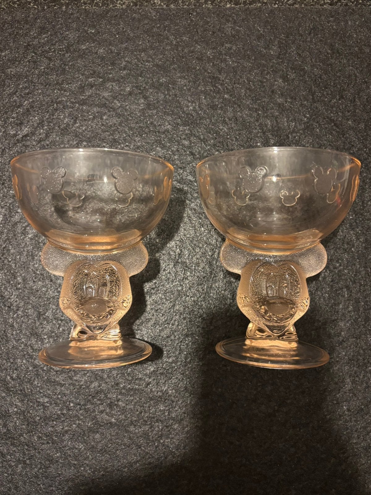 Coupes glacées en verre originales Disney, Collections, Verres & Petits Verres, Enlèvement ou Envoi, Utilisé