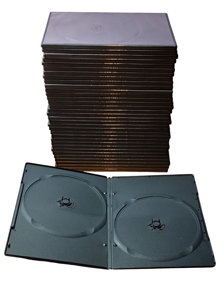 34 Cover DVD/CD slim vide double, Maison & Meubles, Enlèvement, Comme neuf, DVD, 25 à 75 disques