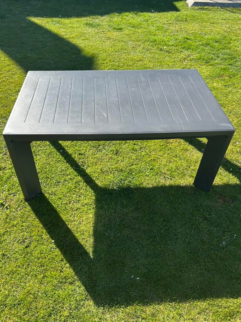 Tuintafel antraciet (gratis), Tuin en Terras, Ophalen, Gebruikt, Rechthoekig, Kunststof