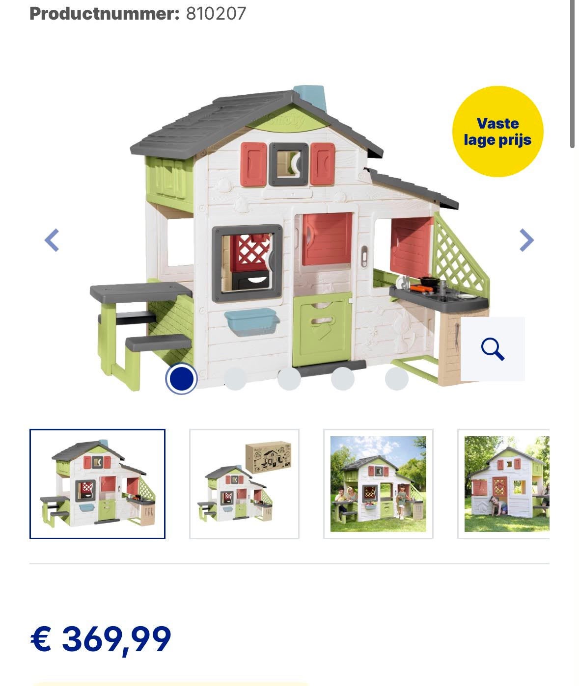 Smoby huis, Ophalen, Nieuw