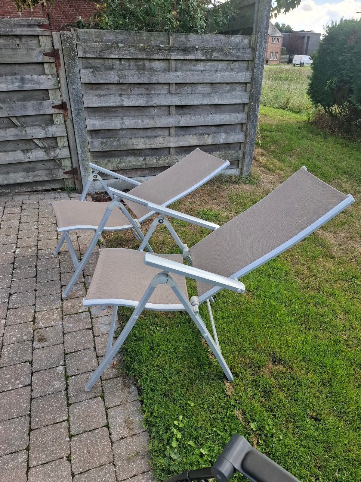 verstelbare tuinstoelen, Caravanes & Camping, Meubles de camping, Enlèvement