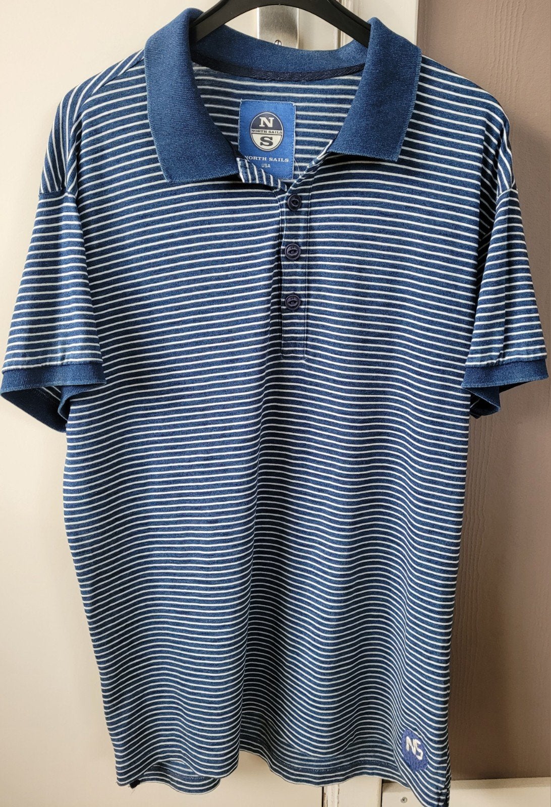 Mooie gestreepte polo merk North Sails, XL, Ophalen of Verzenden, Maat 56/58 (XL), Blauw