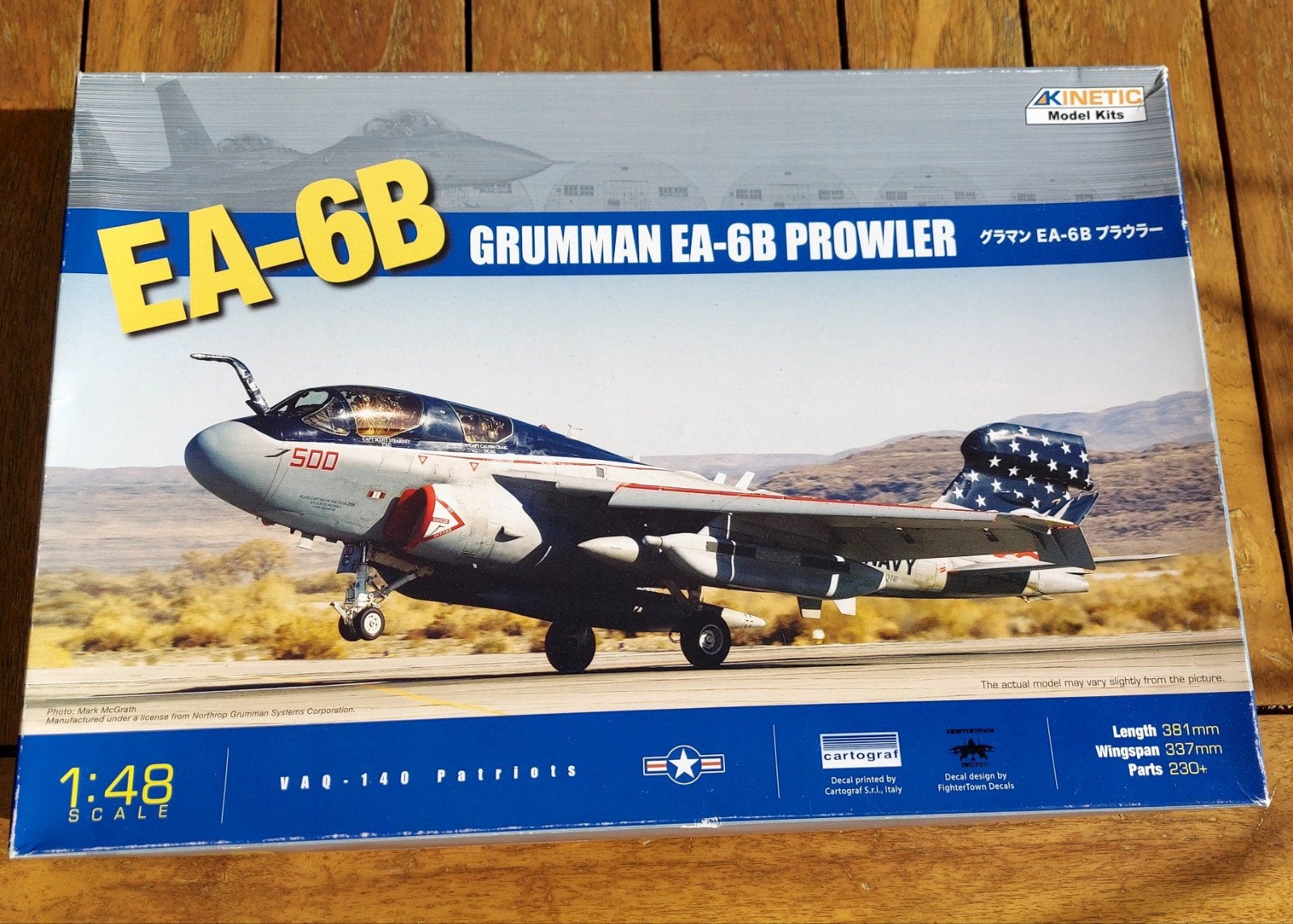 Kinetic 1/48 Grumman EA-6B Prowler special paint, kit K48022, Hobby en Vrije tijd, Ophalen of Verzenden, Zo goed als nieuw, Groter dan 1:72