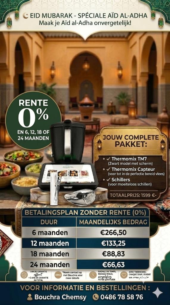EXCLUSIEVE DEAL: Thermomix TM7 + Compleet Pakket 0% Krediet, Ophalen, Nieuw, 3 snelheden of meer, 2 tot 3 liter