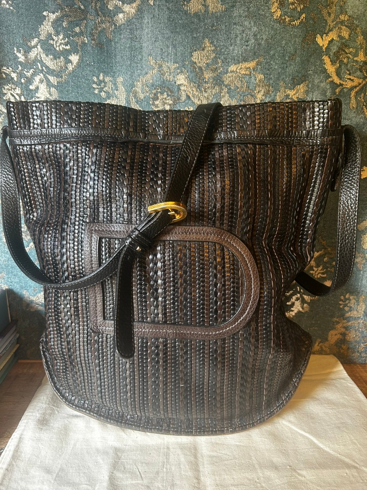 DELVAUX LE PIN ** AUTHENTIEK ** TOILE DE CUIR, Ophalen of Verzenden, Gebruikt, Zwart