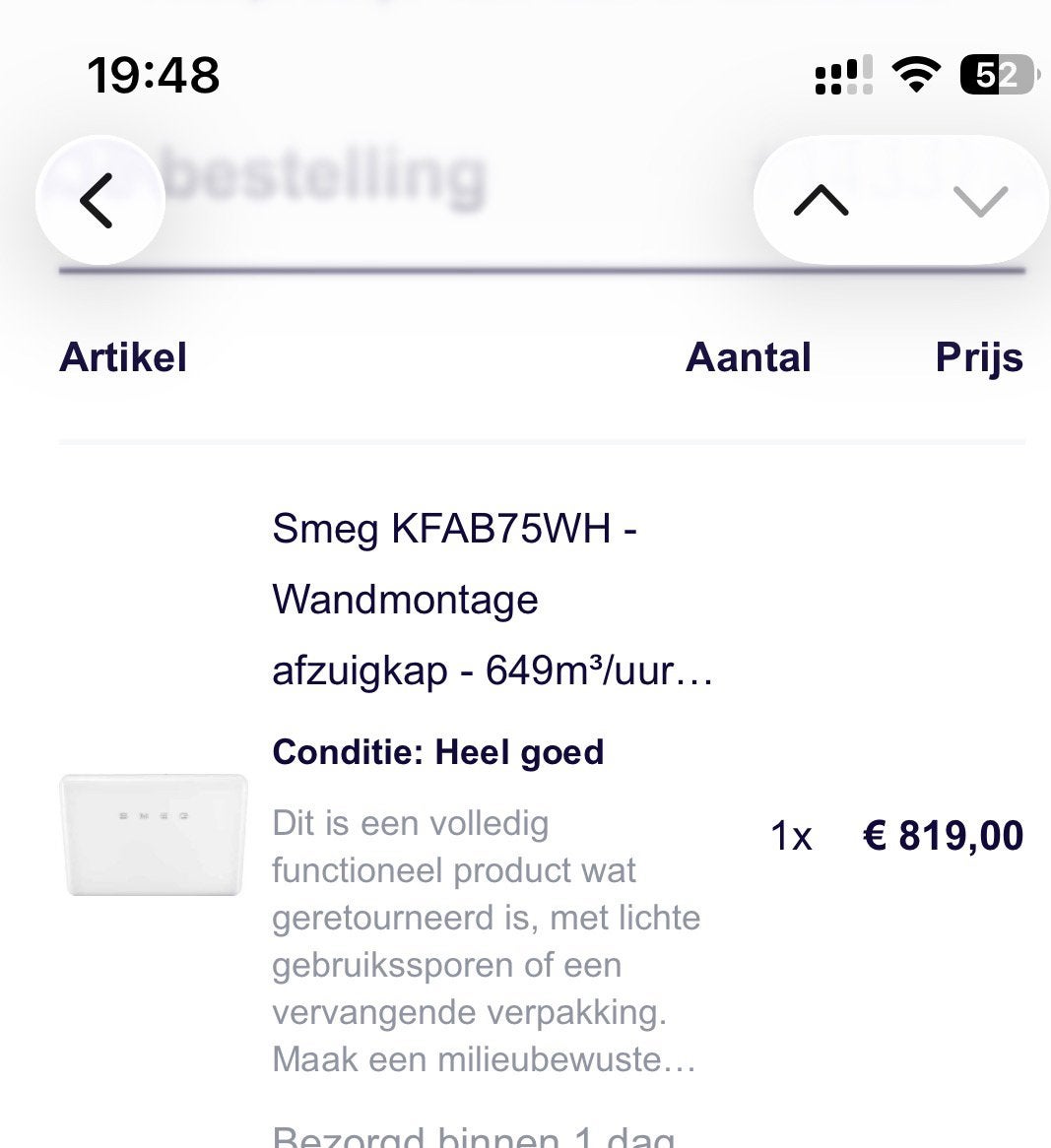 retro dampkap Smeg nieuw KFAB