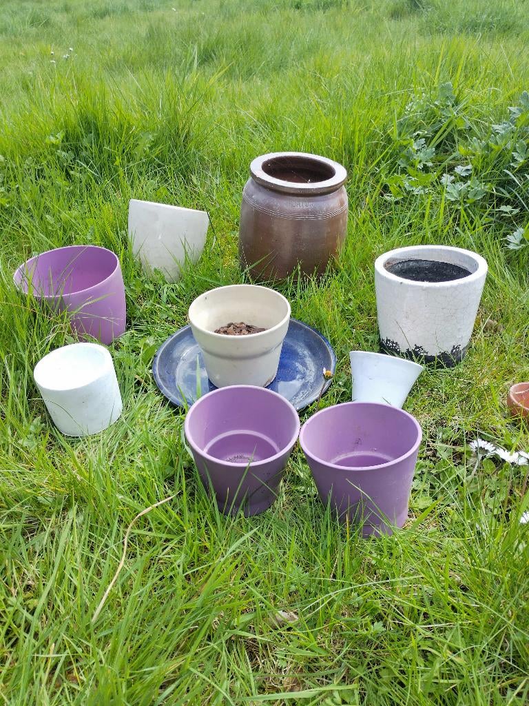 Lot de pots pour fleurs., Enlèvement