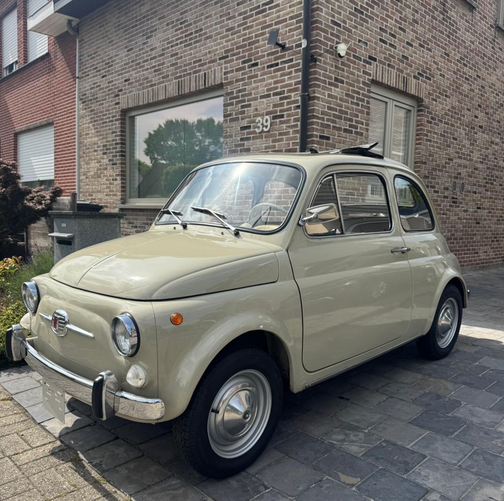 Fiat 500 F - Charmante klassieker, Autos, Oldtimers & Ancêtres, Achat, Beige, Cabriolet, Boîte manuelle