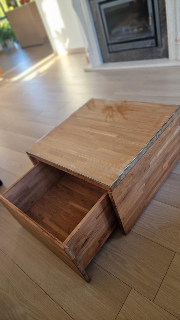 Klein salontafel, Ophalen, 50 tot 100 cm, Vierkant, Zo goed als nieuw