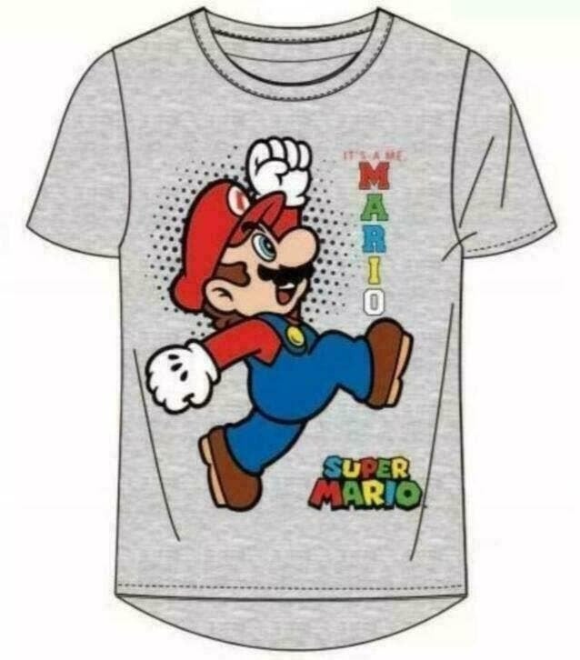 Super Mario T-shirt - Grijs - Maat 104, Super Mario, Nieuw, Ophalen of Verzenden, Shirt of Longsleeve