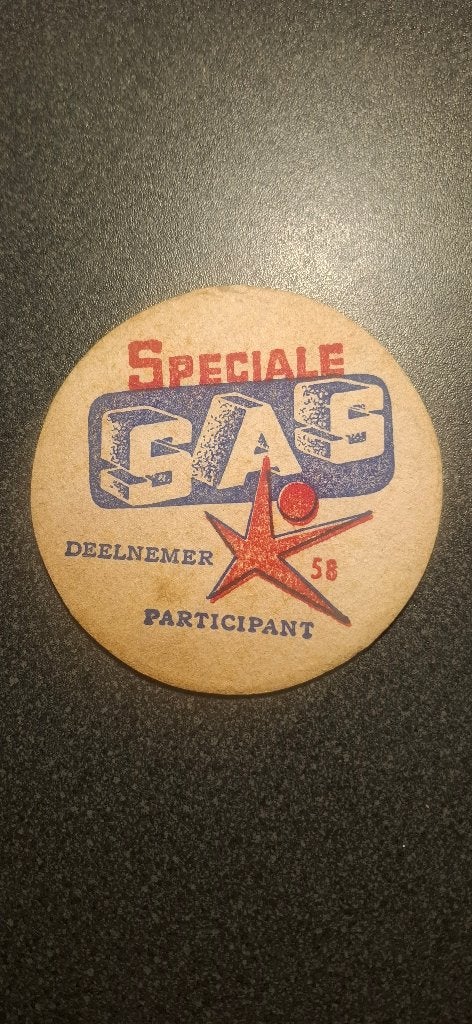SAS expo 58 bierkaartje, Verzamelen, Verzenden, Zo goed als nieuw, Overige merken