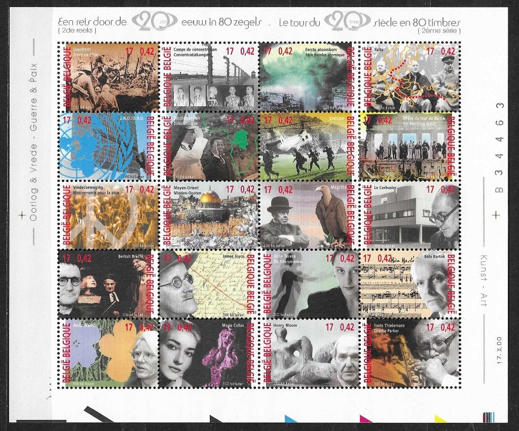 Belgique OPC BL87 Guerre, paix et art **, Neuf, Enlèvement ou Envoi, Non oblitéré, Art