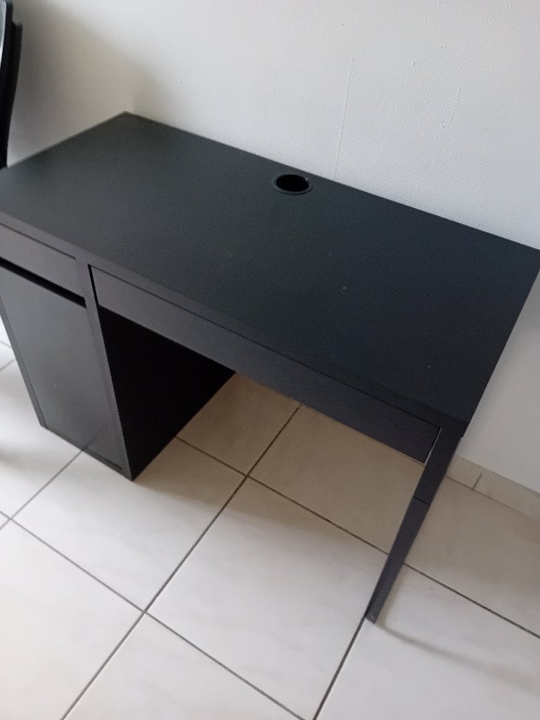 bureau meubel, Enlèvement, Avec tiroirs, Comme neuf, Noir