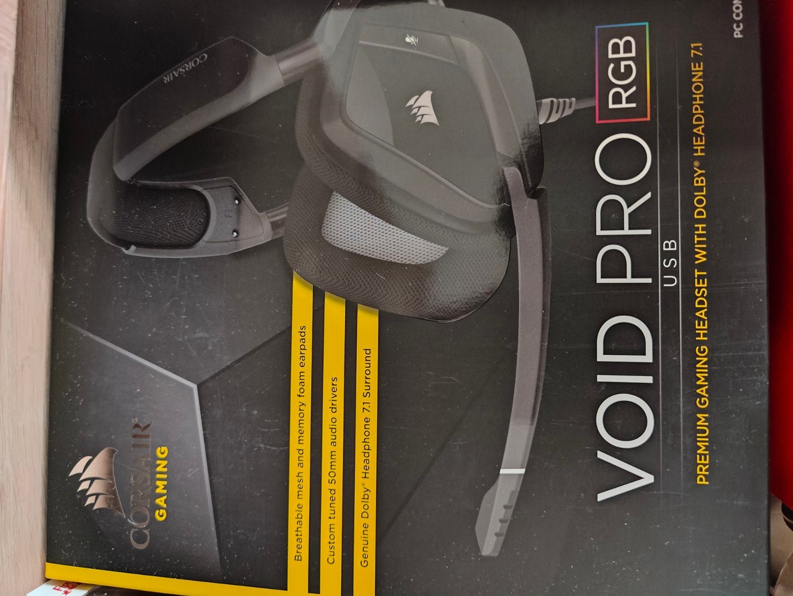 Corsair VOID PRO RGB USB — Pour pièces et réparations, TV, Hi-fi & Vidéo, Casques audio, Envoi, Gaming, Microphone