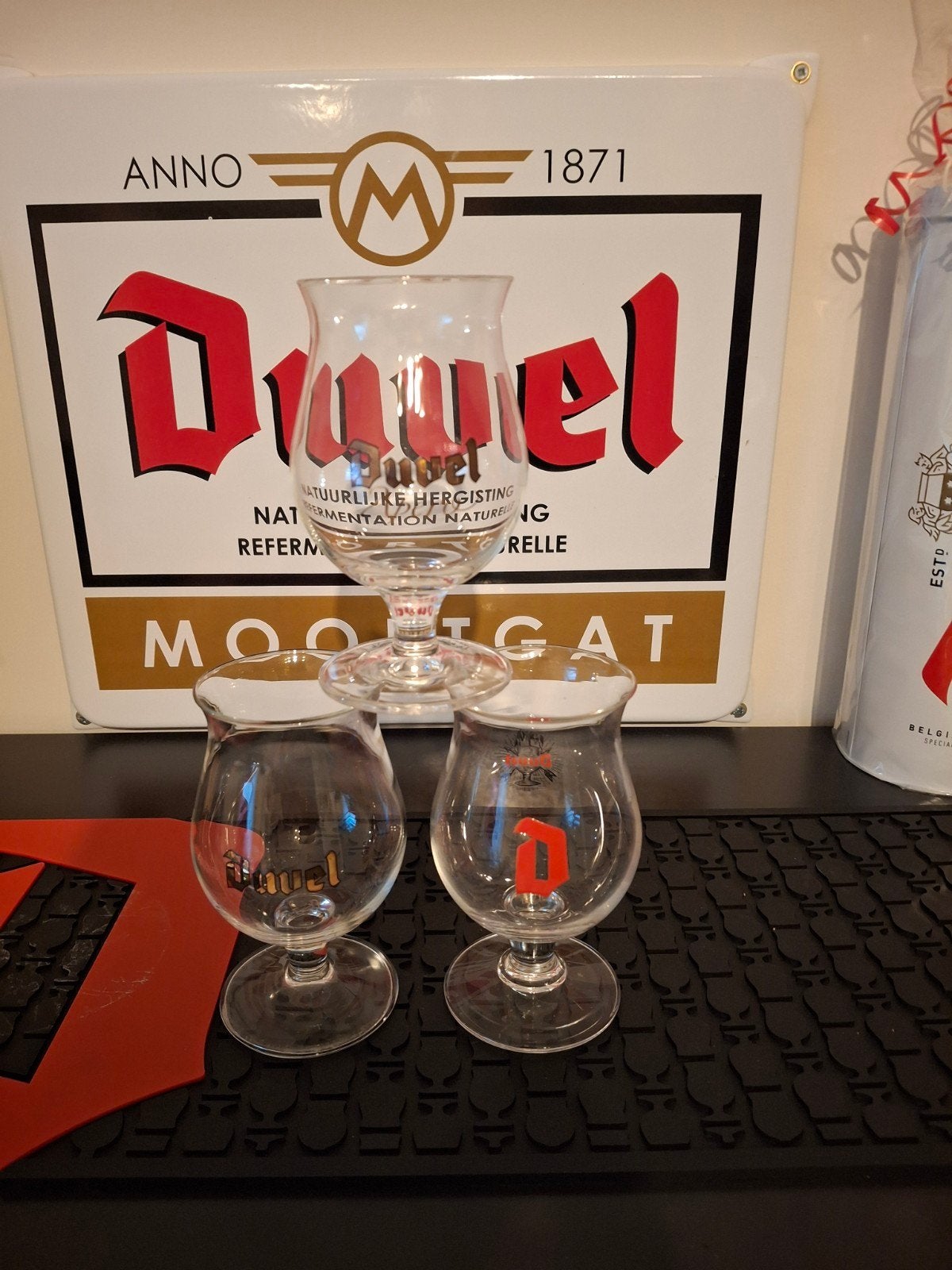 Duvel glazen 3 verschillende apero glazen, Verzamelen, Glas en Drinkglazen, Ophalen of Verzenden