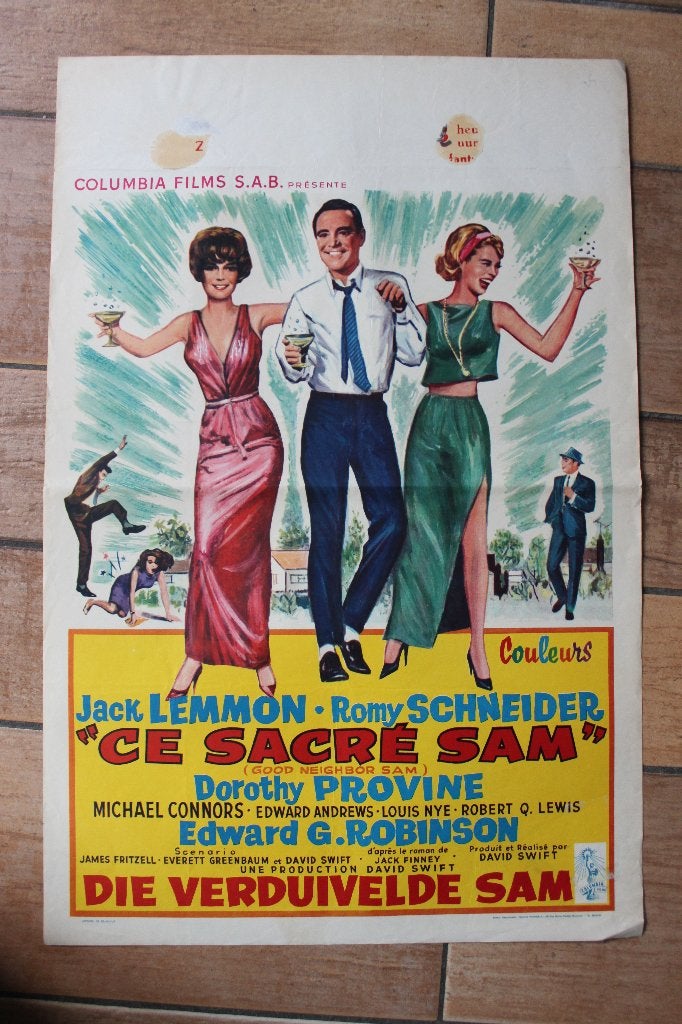filmaffiche Romy Schneider Good Neighbor Sam filmposter, Enlèvement ou Envoi, Rectangulaire vertical, A1 jusqu'à A3, Comme neuf