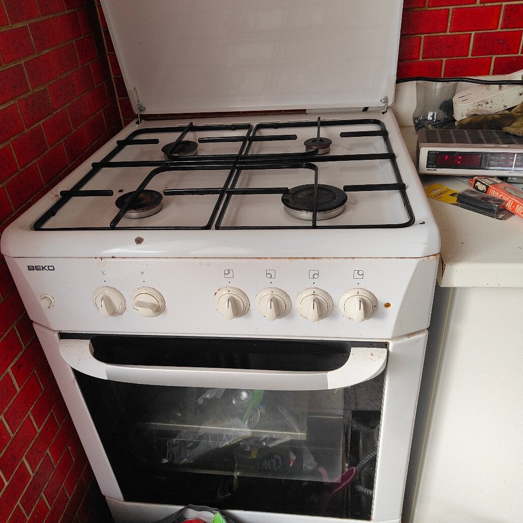 cuisinière Mixte gaz / four électrique, Electroménager, Gaz, 4 zones de cuisson, Enlèvement, Utilisé