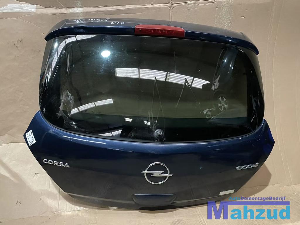 OPEL CORSA D blauw Z22A achterklep achterdeur, Auto-onderdelen, Carrosserie, Deur, Opel, Achter, Gebruikt