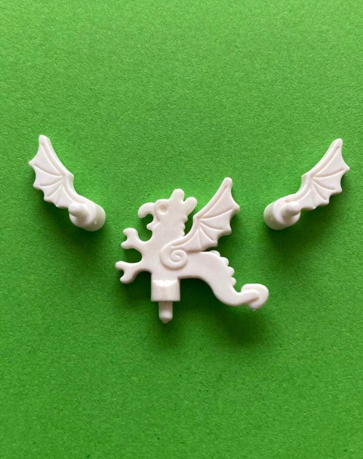 Lego Dragonmaster pluim en vleugels wit, Verzenden, Lego, Accessoire, Zo goed als nieuw