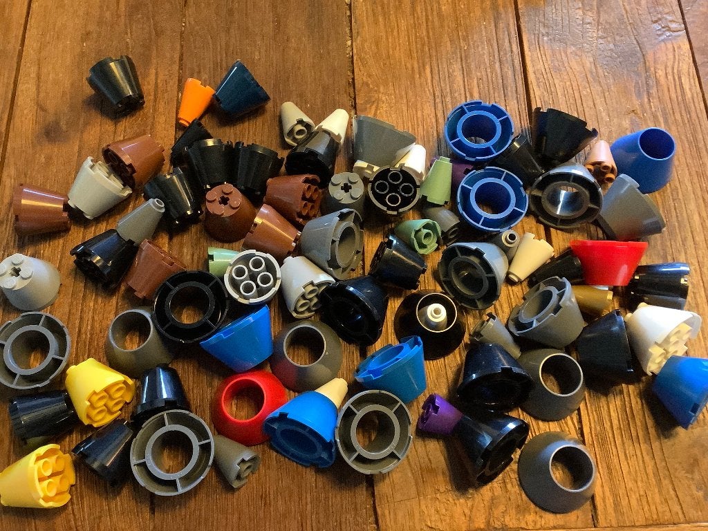 Lego kegels/cones 79 stuks / 155-80, Ophalen of Verzenden, Zo goed als nieuw, Losse stenen, Lego