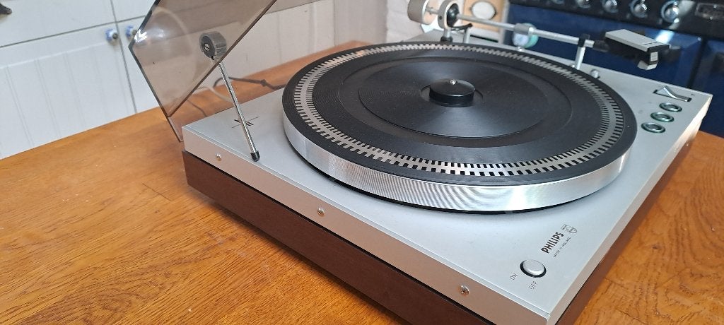 Philips GA212 platenspeler, eerste serie, in nieuwstaat, Audio, Tv en Foto, Platenspelers, Philips, Pitch-regelaar, Ophalen of Verzenden
