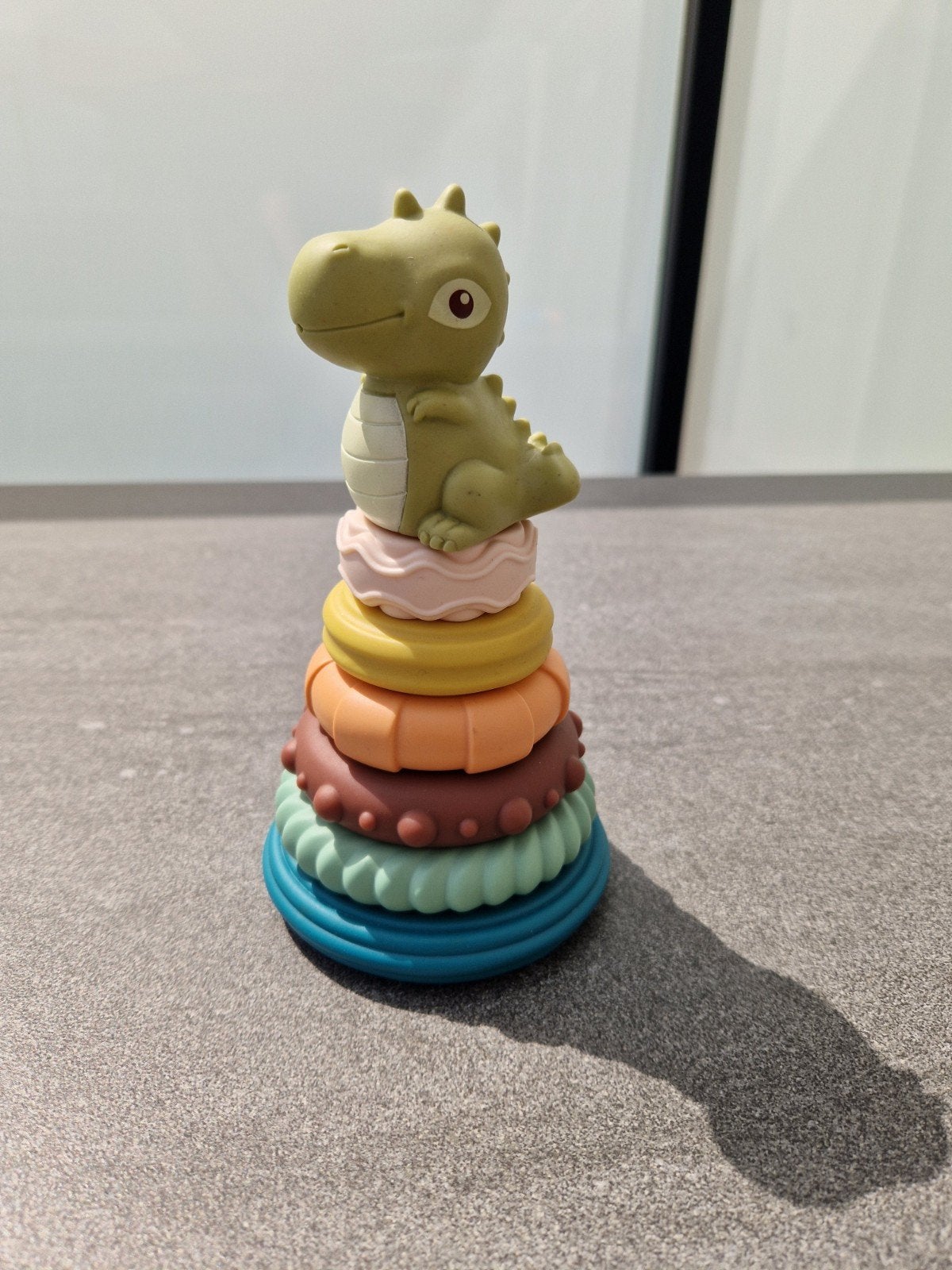 Badspeeltje stapelringen met dino voor in bad, Ophalen of Verzenden, Overige typen