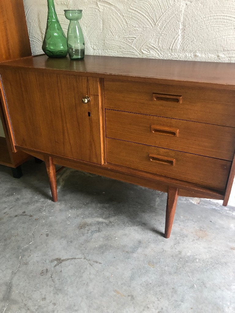 Vintage tv-kastje dressoir lowboard ‘60, Huis en Inrichting, Kasten | Dressoirs, Ophalen, Gebruikt, Met lade(s)