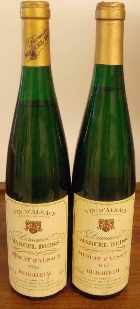 Alsace 2 X Muscat Marcel Deiss, de beroemdste in de Elzas, Verzamelen, Frankrijk, Nieuw, Ophalen of Verzenden, Witte wijn