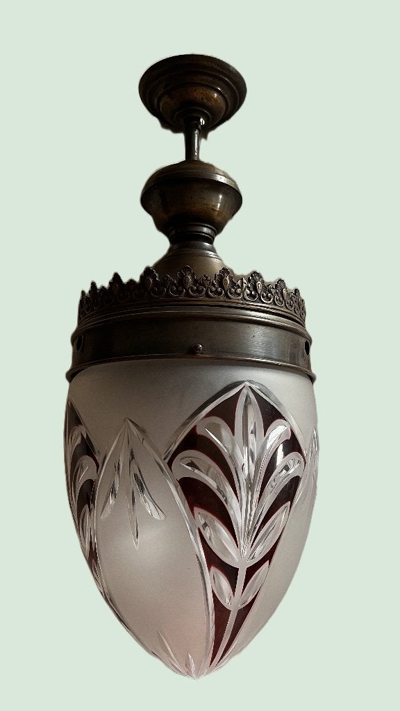Art Deco/Art Nouveau hanglamp, Antiek en Kunst, Ophalen