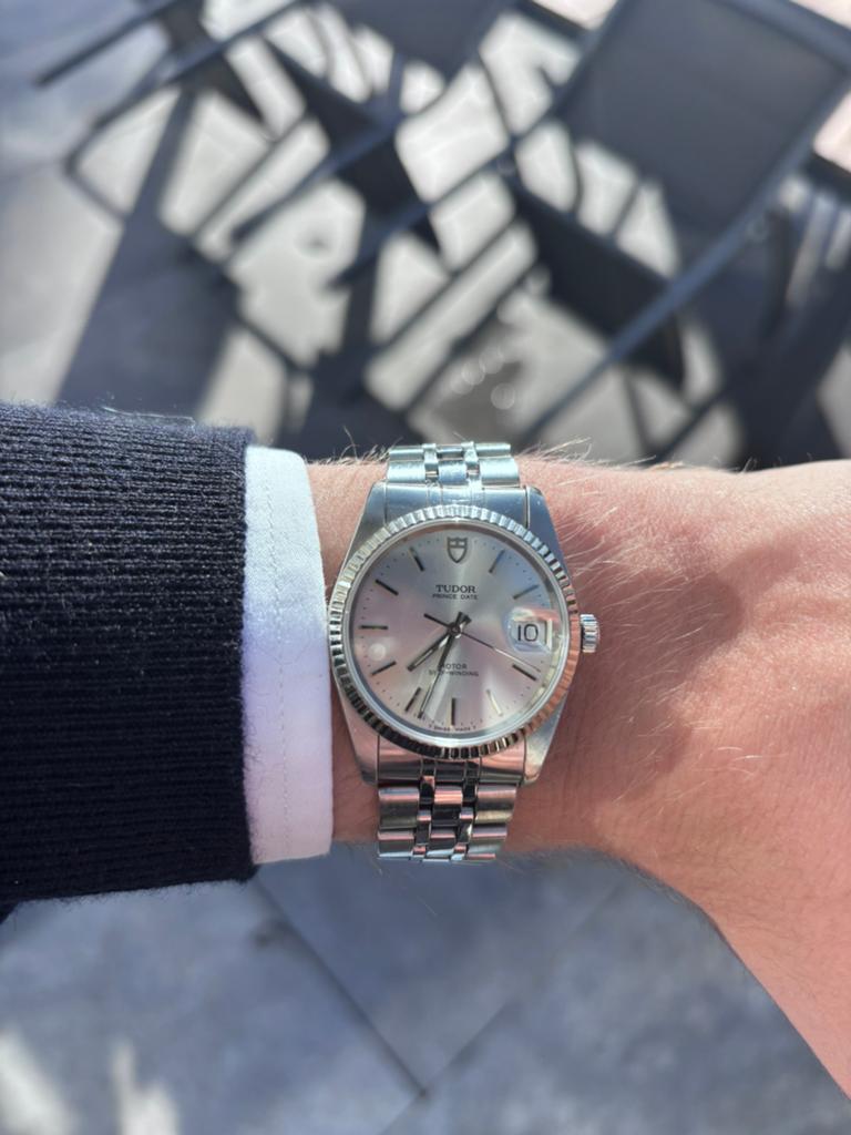 Tudor Prince Date, Handtassen en Accessoires, Horloges | Antiek, Ophalen of Verzenden, Staal