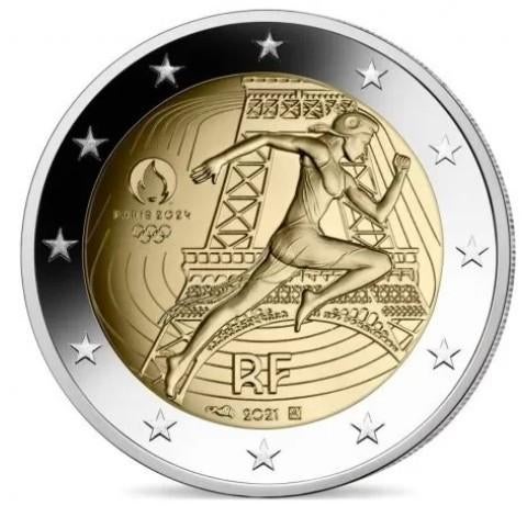 2 euros France 2021 Jeux Olympiques Paris BU de CC, Enlèvement ou Envoi, France, 2 euros
