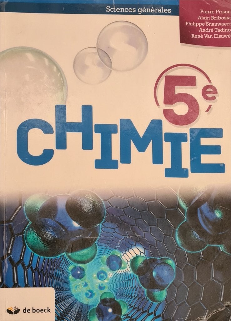 De boeck chimie 5e, Livres, Enlèvement ou Envoi, Secondaire, Chimie