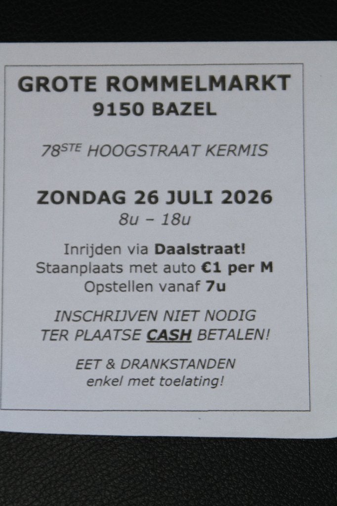 rommelmarkt, Ophalen