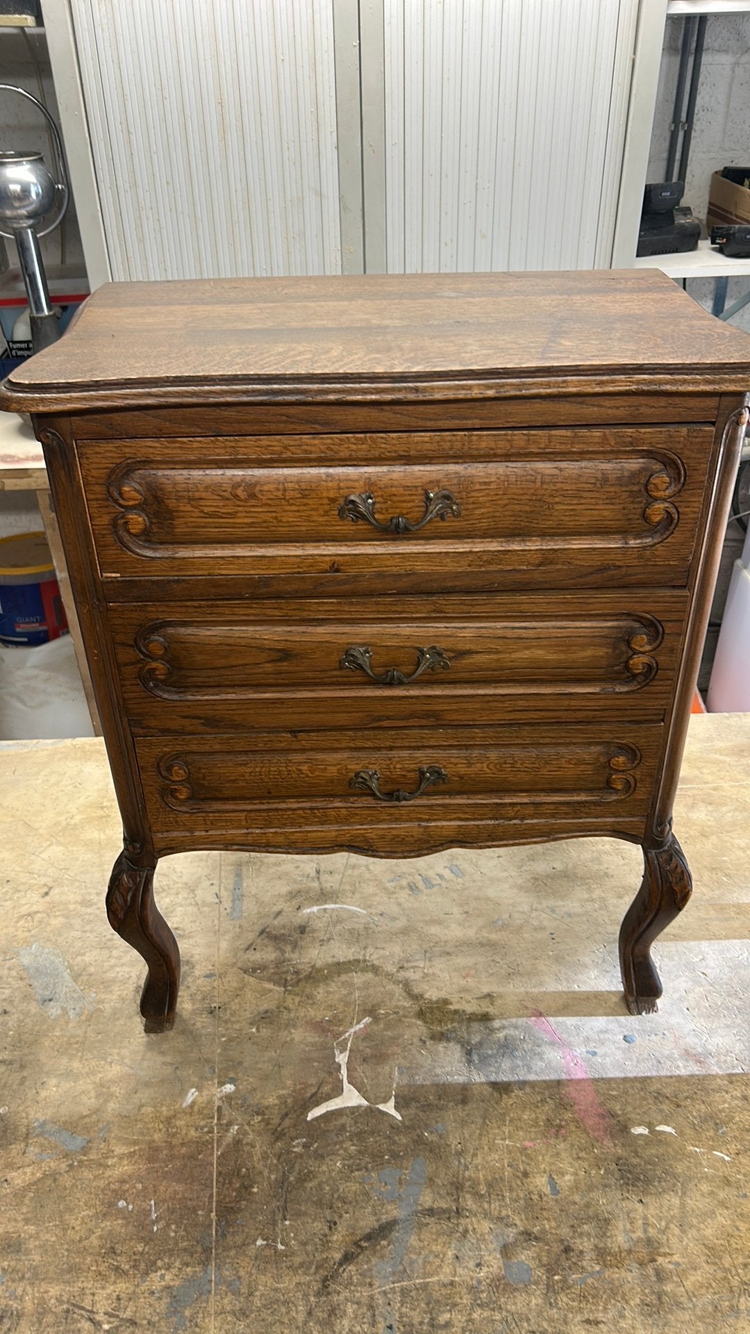 Commode 3 tiroirs en chêne, Maison & Meubles, 3 ou 4 tiroirs, 25 à 50 cm, Moins de 100 cm, Enlèvement