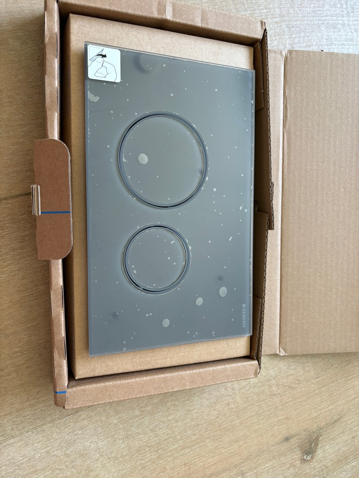 Plaque de commande Geberit Sigma40 gris lave, Enlèvement ou Envoi, Comme neuf, Verre