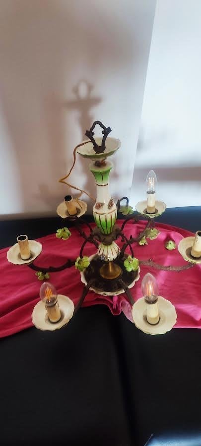 Lustre vintage style florentin /LouisXV, Enlèvement, Utilisé