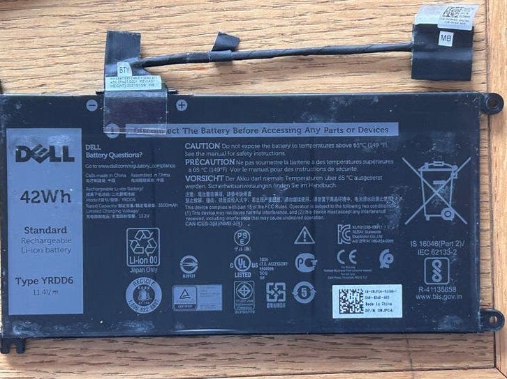Dell Laptop Batterij YRDD6 (42Wh) – Origineel, Ophalen, Gebruikt