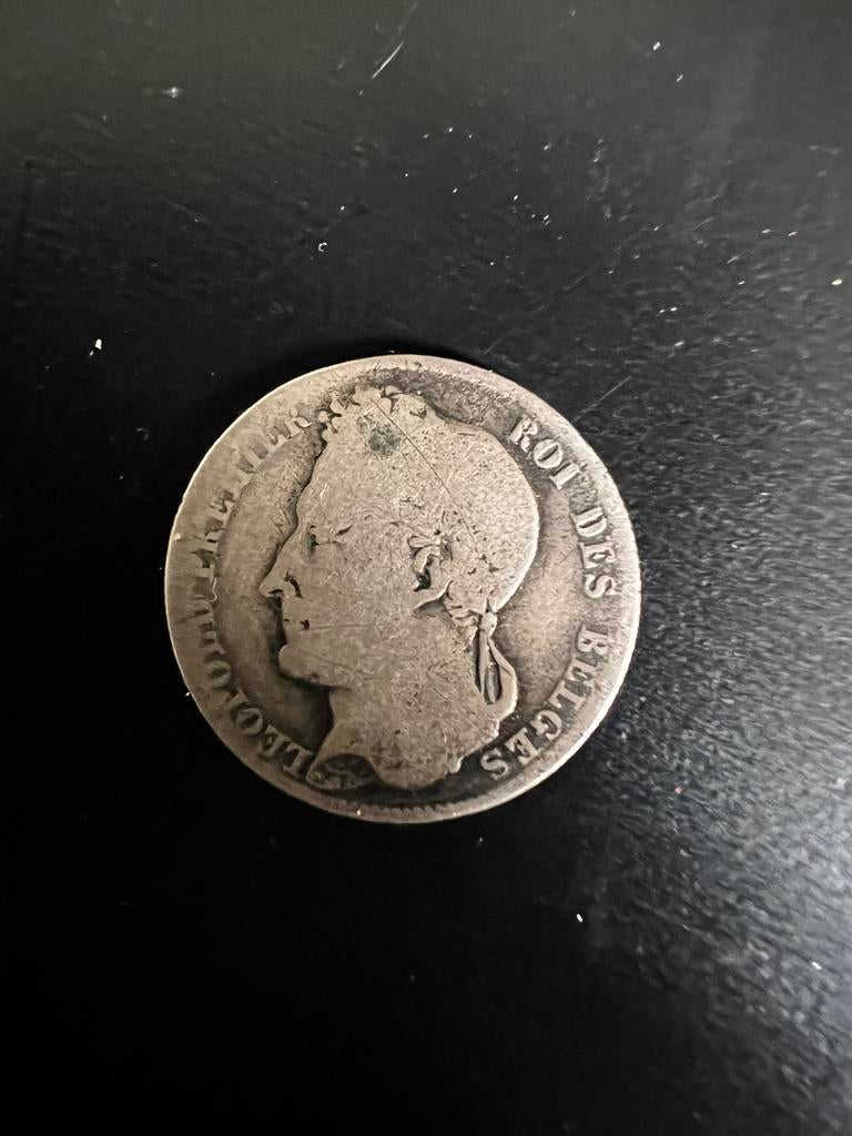 Leopold 1 halve franc 1844, Postzegels en Munten, Munten | België, Ophalen, Zilver